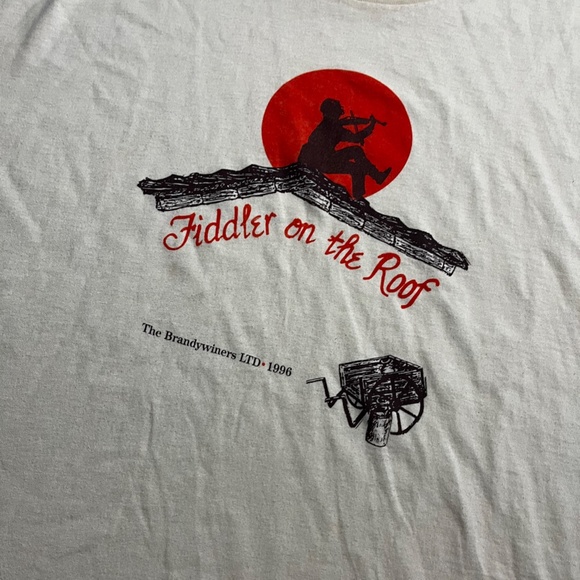 Vintage Fiddler on the Roof Shirt Size XL 1996 Broadway Graphic Tee Hanes KC - Picture 3 of 4